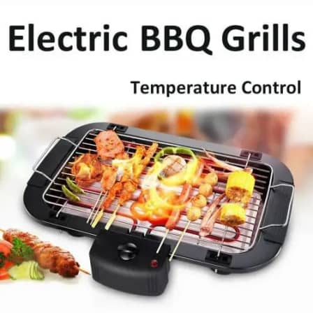 Portable Outdoor Smokeless Electric Pan Grill BBQ Stove 5 Temperature Mode HOT_1
