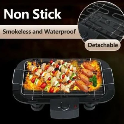 Portable Outdoor Smokeless Electric Pan Grill BBQ Stove 5 Temperature Mode HOT_3