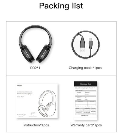 Baseus D02 Wireless Headphone Bluetooth 5.0 - Black_6