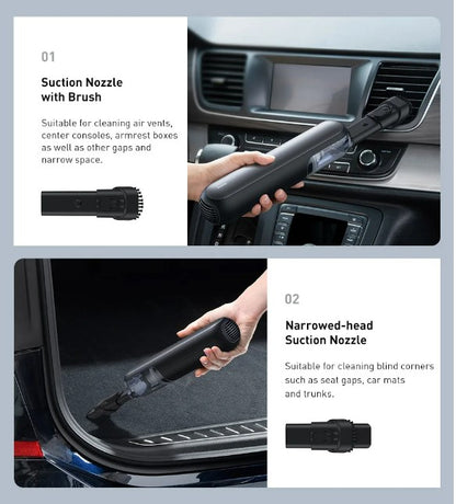 Baseus A1 Car Vacuum Cleaner 4000Pa Wireless Vacuum For Car Home Cleaning - Black_10